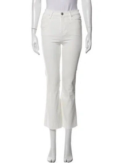 Pre-owned Frame Flared Pants In White