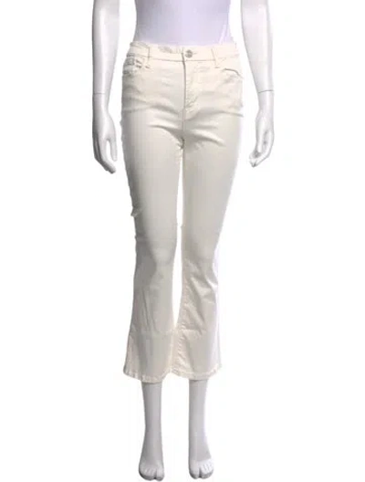 Pre-owned Frame Flared Pants In White