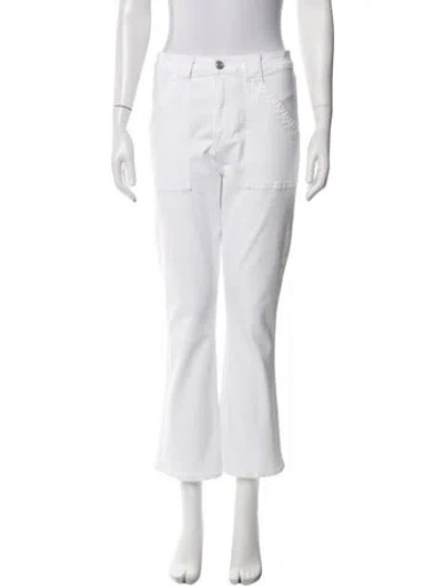 Pre-owned Frame Flared Pants In White