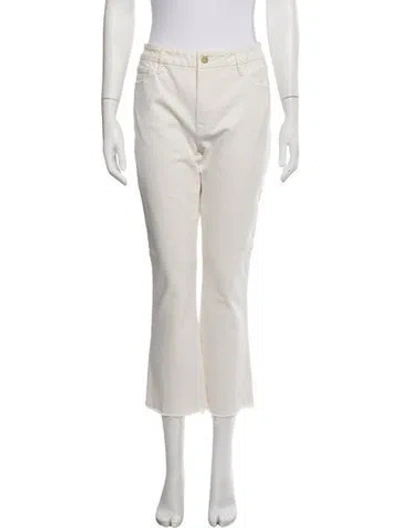 Pre-owned Frame Flared Pants In White