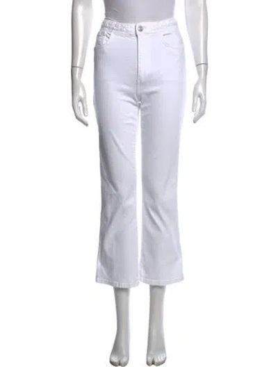 Pre-owned Frame Flared Pants In White