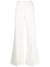 Frame Flared Tailored Trousers In White