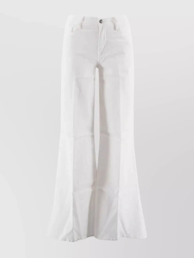 FRAME FLARED TROUSERS WITH BELT LOOPS AND BACK PATCH POCKETS