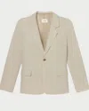 Frame Flax Grandfather Blazer In Beige