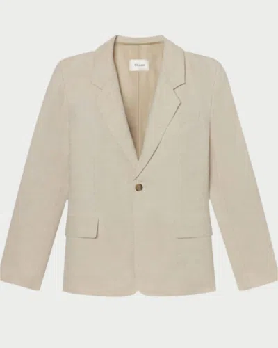 Frame Flax Grandfather Blazer In Beige In Sand