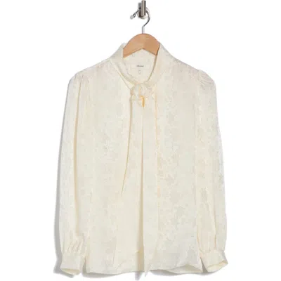 Frame Floral Silk Top In Cream
