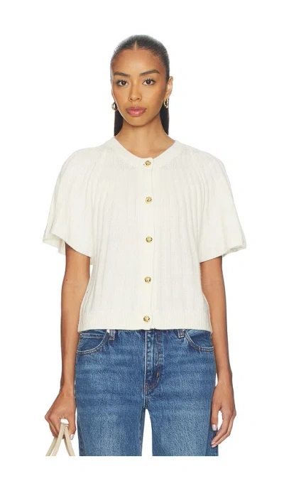 Frame Buttoned Cardigan In White