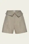Frame Foldover Short In Mushroom