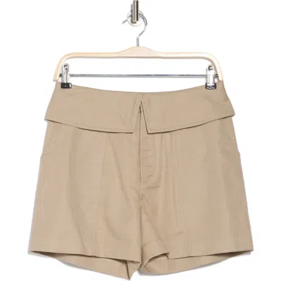 Frame Foldover Shorts In Mushroom