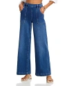 Frame Francoise Wide-leg Jeans In Crossings