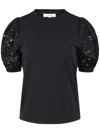 Frame Black Crewneck T-shirt In Jersey