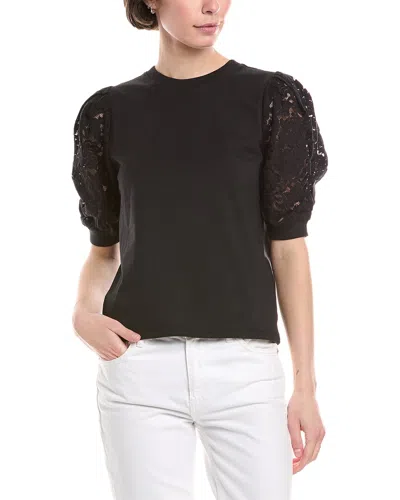 Frame Frankie Lace Puff Sleeve T-shirt