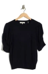 Frame Frankie Puff Short Sleeve Sweater In Blue