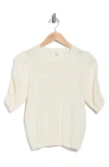 Frame Frankie Puff Short Sleeve Sweater In White