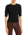 Frame Balloon Sleeve Tee In Noir In Noir
