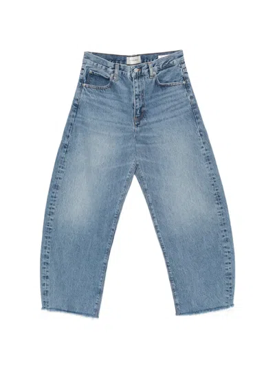 Frame Frayed Bubble Trousers In Blue