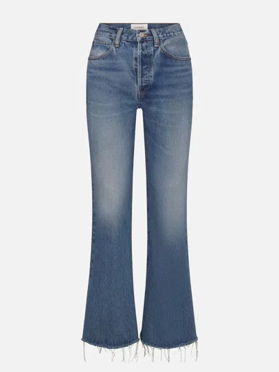 Frame The Lax Distressed Flared-leg Denim Jeans In Blue