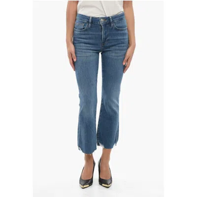 Frame Frayed Hem Cropped Boot Cut Jeans Women's 21cm
