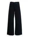 Frame Le Low Inkwell Baggy Wide Leg Jean In Black