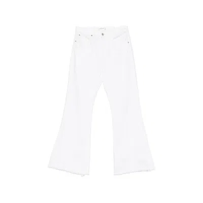 Frame Frayed-hem Jeans In White