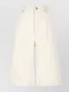 Frame White Front Button Zip Shorts