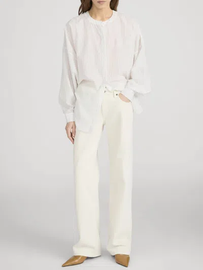 Frame Gallery Shirt In Cream Multi In White