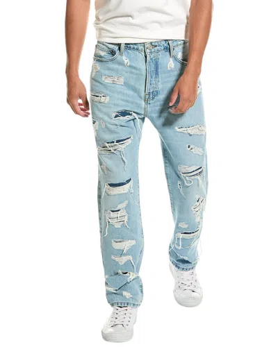 Frame Gate Low-rise Relaxed Straight Jean In Blue