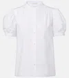 Frame Gathered Cotton Top