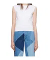 Frame Gathered Detail Vest In White