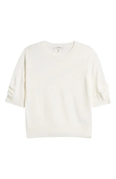 Frame Women's Gathered Sleeve Sweater In Cream