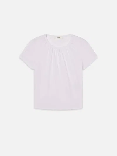 Frame Gathered Tee In White