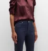 Shop Frame Gillian Blouse In Wine In Pink