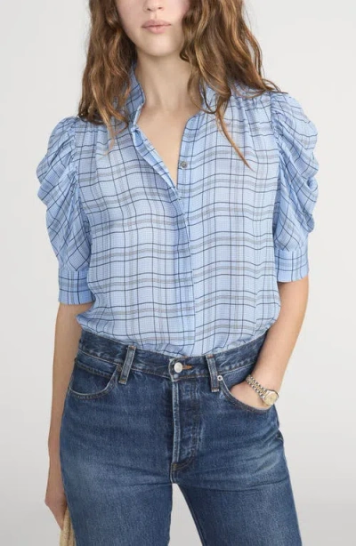 Frame Gillian Plaid Silk Button-up Shirt In Multi