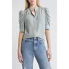 Frame Womens Sage Gillian Puffed-sleeve Silk Top In Sage