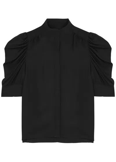 FRAME GILLIAN PUFF-SLEEVE SILK-CHIFFON BLOUSE