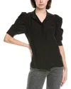 Frame Gillian Oberteil Aus Seidensatin Mit Raffung In Black