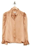 Frame Gillian Silk Top In Blush