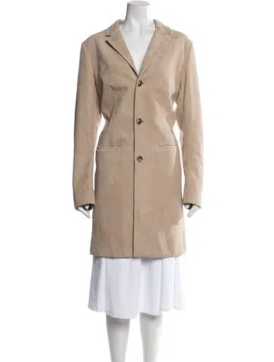 Pre-owned Frame Goat Leather Coat In Brown
