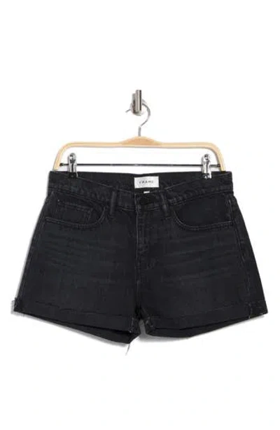 Frame Grand Garcon High Waist Denim Shorts In Secrecy