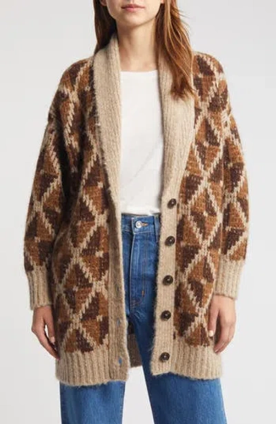 FRAME FRAME GRANDFATHER ALPACA BLEND SHAWL COLLAR CARDIGAN