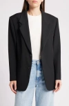 Frame Denim Grandfather Blazer In Black
