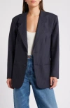 Frame Grandfather Pinstripe Blazer In Multi