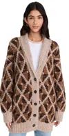 Frame Cardigan Aus Einer Alpakamischung Mit Intarsienmuster In Cream Multi