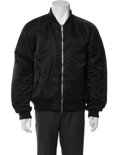 Pre-owned Frame Graphic Print Bomber Jacket W/ Tags In Black