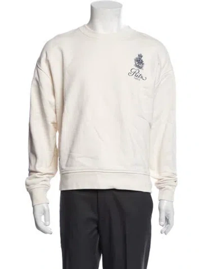Pre-owned Frame Graphic Print Crew Neck Pullover In Neutrals