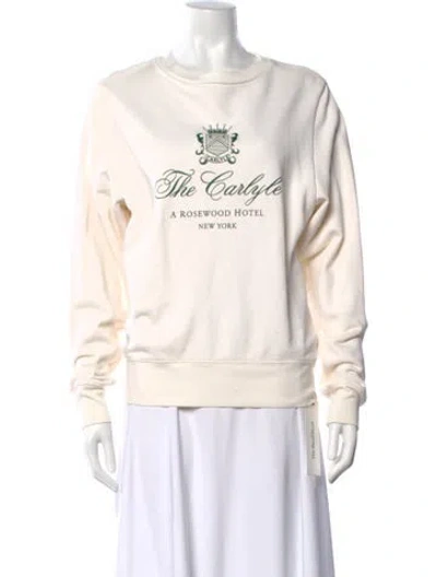Pre-owned Frame Graphic Print Crew Neck Sweater In Neutral
