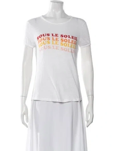 Pre-owned Frame Graphic Print Crew Neck Sweater In Neutral