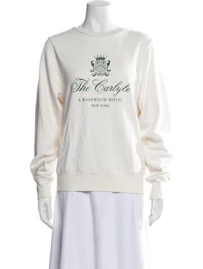 Pre-owned Frame Graphic Print Crew Neck Sweatshirt In Neutrals