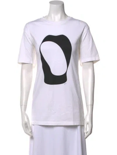 Pre-owned Frame Graphic Print Crew Neck T-shirt In Neutral
