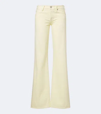 Frame Gray Wide-leg Jeans In Yellow
